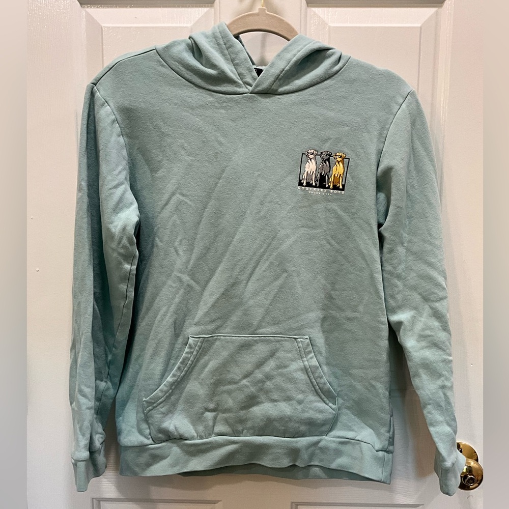 Crown and Ivy hoodie aqua color